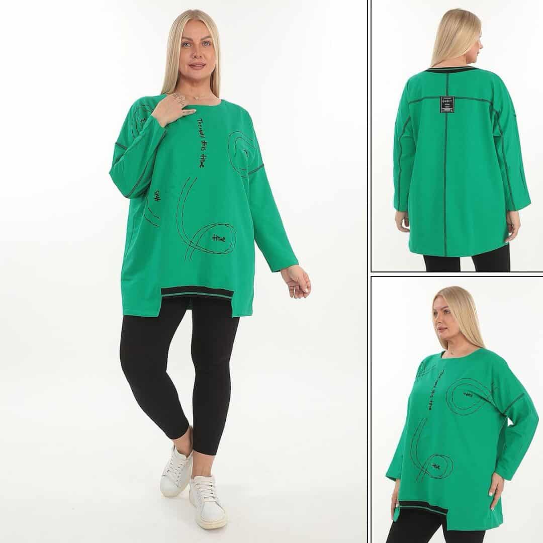 חולצות נשים מידות גדולות צבע ירוק